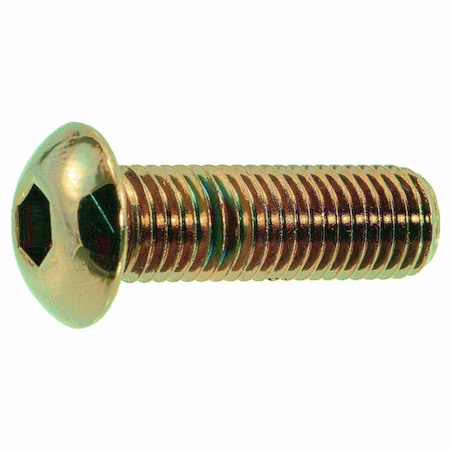 Midwest Fastener 5/16"-24 Socket Head Cap Screw, Button, Black Chrome Plated Steel, 1 in Length, 5 PK 33991